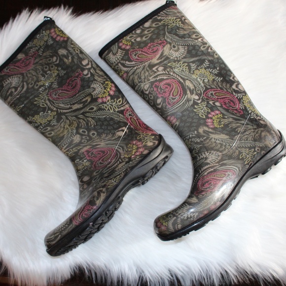 Kamik, Paisley design Rubber rain boots - Picture 1 of 10